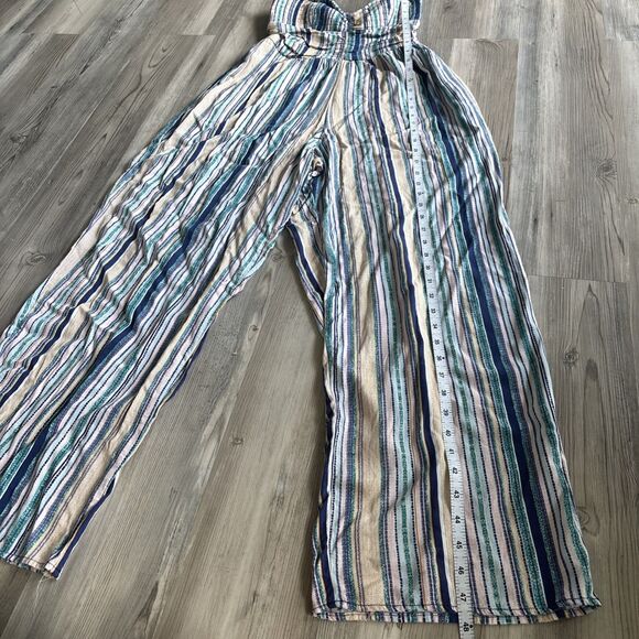 Band Of Gypsies Wide Leg Sweetheart Strapless Jumpsuit With Pockets Size Small - Picture 8 of 13